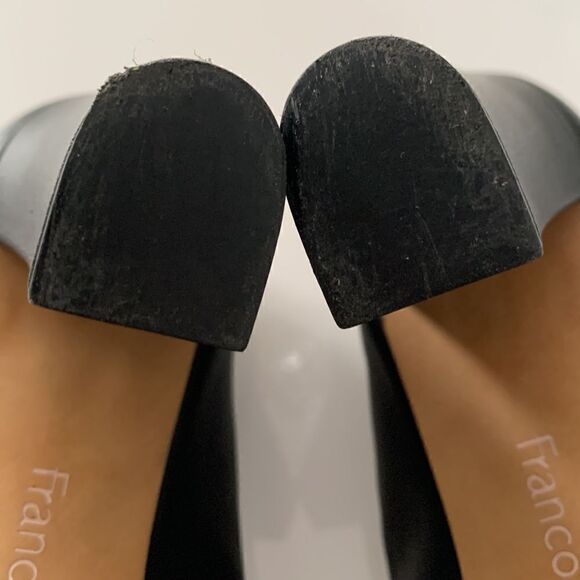 Franco Sarto L-Abree Black Leather Heels Pumps Women’s Shoes Size 9,5 - Picture 10 of 14